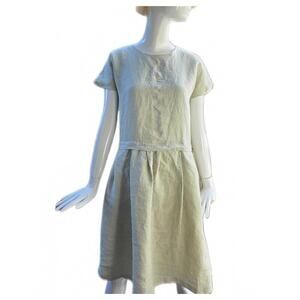 Samuji Faithful Dress Lined Linen Pale Green Size 34 (EU) (S/M in US) Good Con
